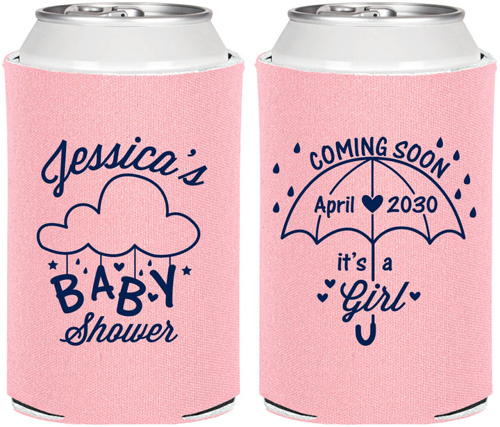 Personalized Baby Shower Can Coolers - April Showers May Babies | 90099