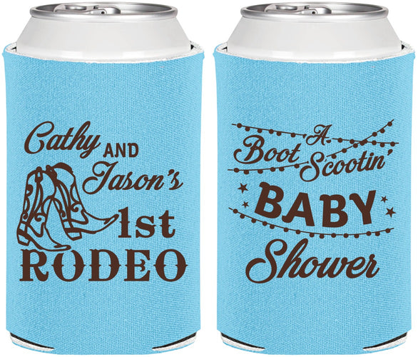 Personalized Baby Shower Can Coolers - Rodeo Boot Scootin | 90103