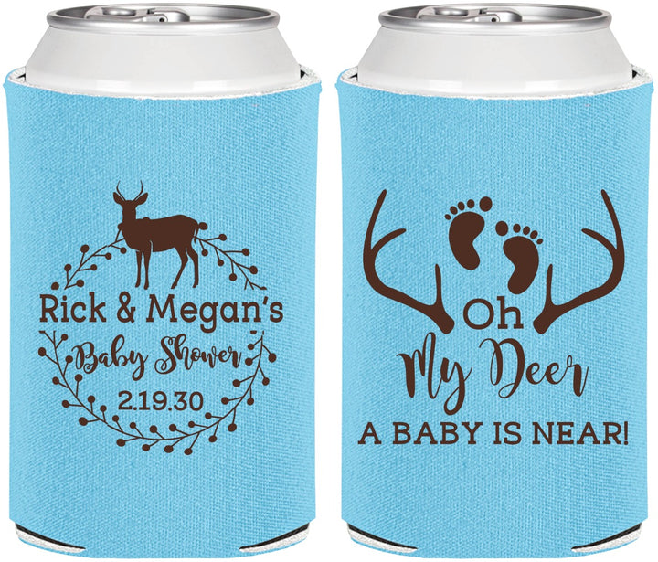 Personalized Baby Shower Can Coolers - Oh My Deer | 90123