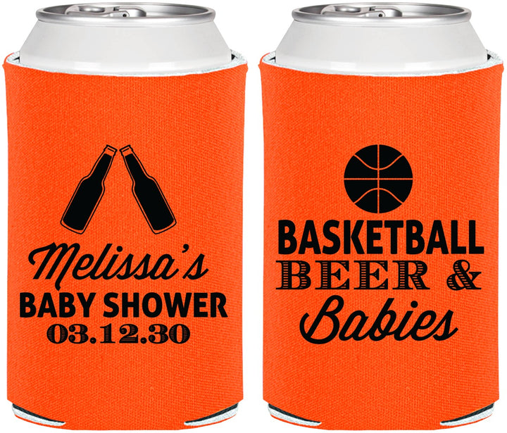 Personalized Baby Shower Can Coolers - Basketball Beer Babies | 90134