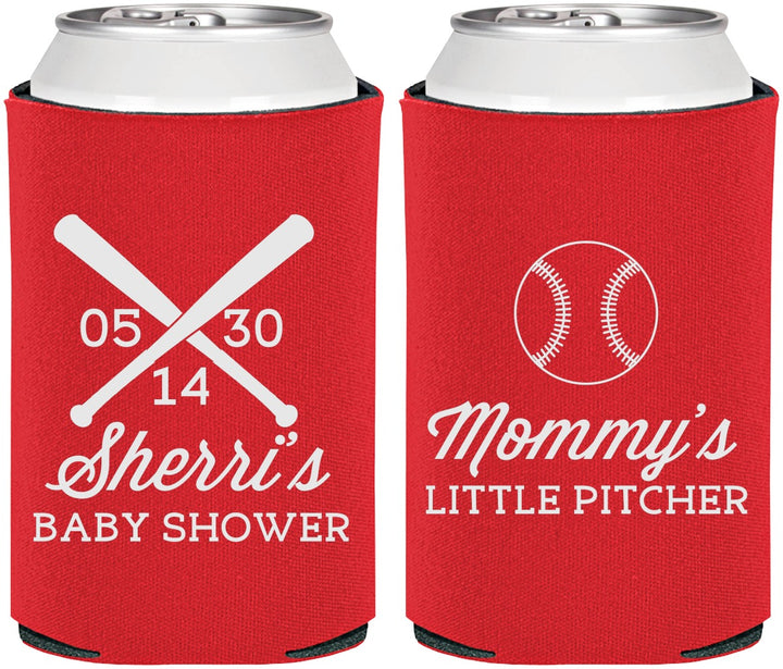 Personalized Baby Shower Can Coolers - Baseball Little Pitcher | 90137