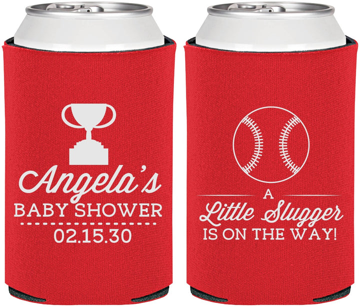Personalized Baby Shower Can Coolers - Baseball Little Slugger | 90145