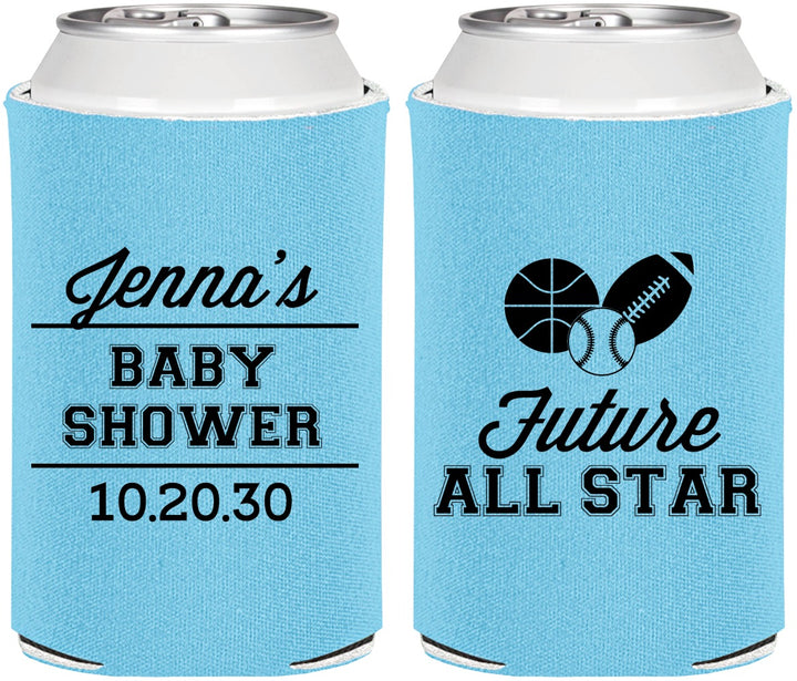 Personalized Baby Shower Can Coolers - Future All Star | 90146