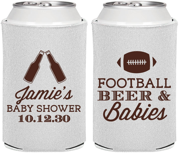 Personalized Baby Shower Can Coolers - Football Beer Babies | 90147