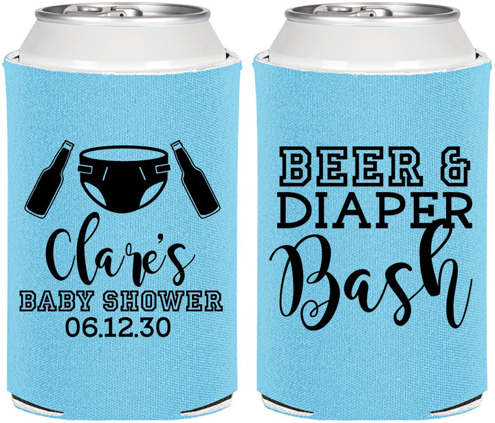 Personalized Baby Shower Can Coolers - Beer Diapers Bash | 90151