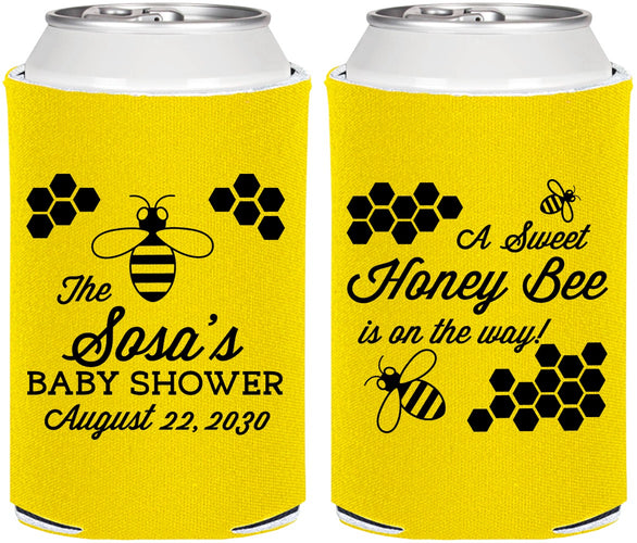 Personalized Baby Shower Can Coolers - Honey Bee | 90154