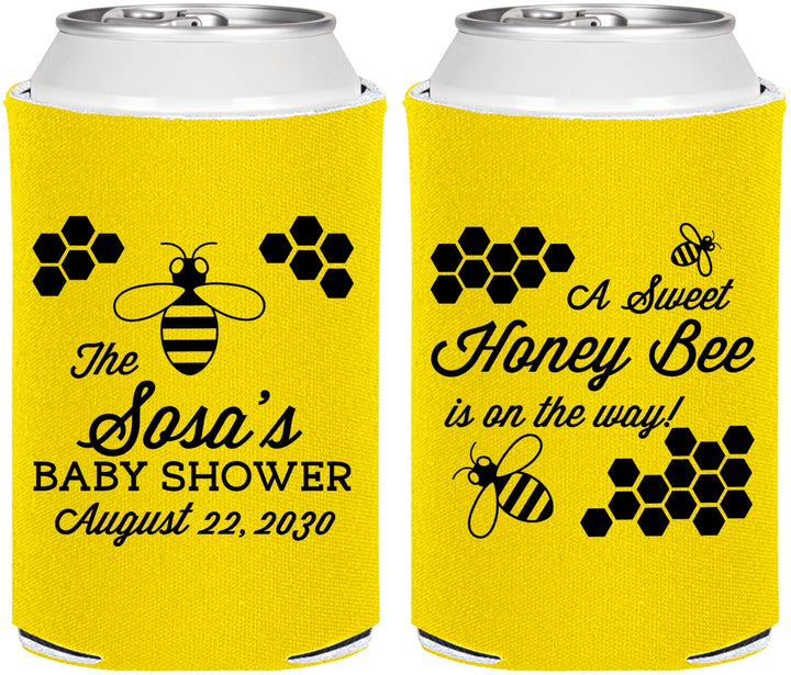 Personalized Baby Shower Can Coolers - Honey Bee | 90154