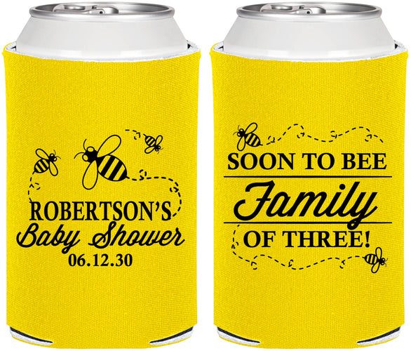 Personalized Baby Shower Can Coolers - Bee Family | 90155