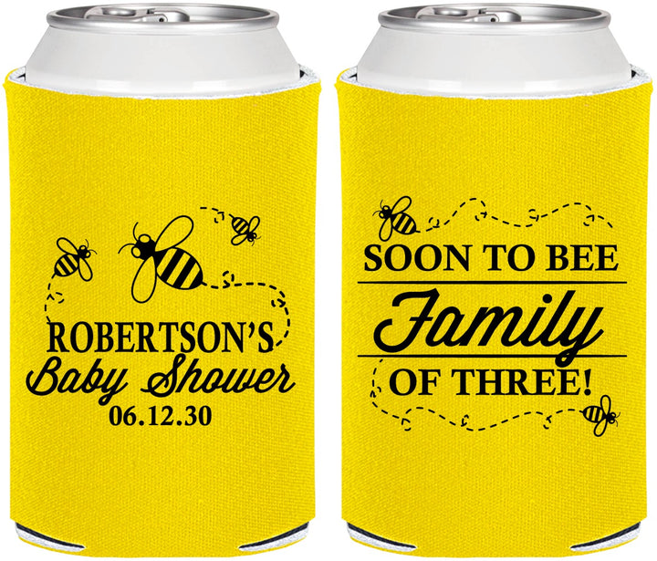Personalized Baby Shower Can Coolers - Bee Family | 90155