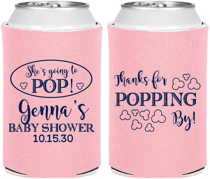 Personalized Baby Shower Can Coolers - Popping By | 90158