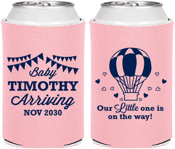 Personalized Baby Shower Can Coolers - Hot Air Balloon | 90162