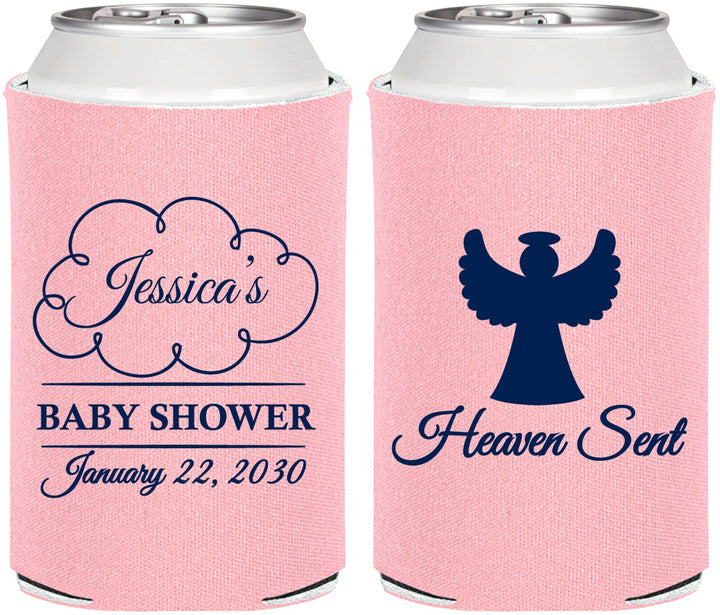 Personalized Baby Shower Can Coolers - Heaven Sent | 90166