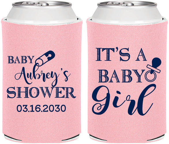 Personalized Baby Shower Can Coolers - Baby Girl | 90171