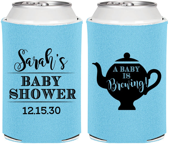 Personalized Baby Shower Can Coolers - Baby Is Brewing | 90172