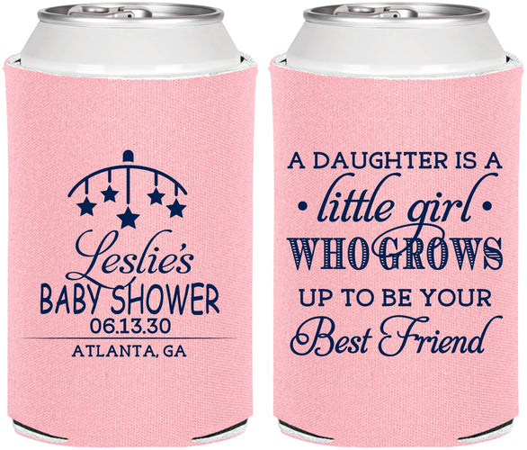 Personalized Baby Shower Can Coolers - Little Girls Best Friend | 90173