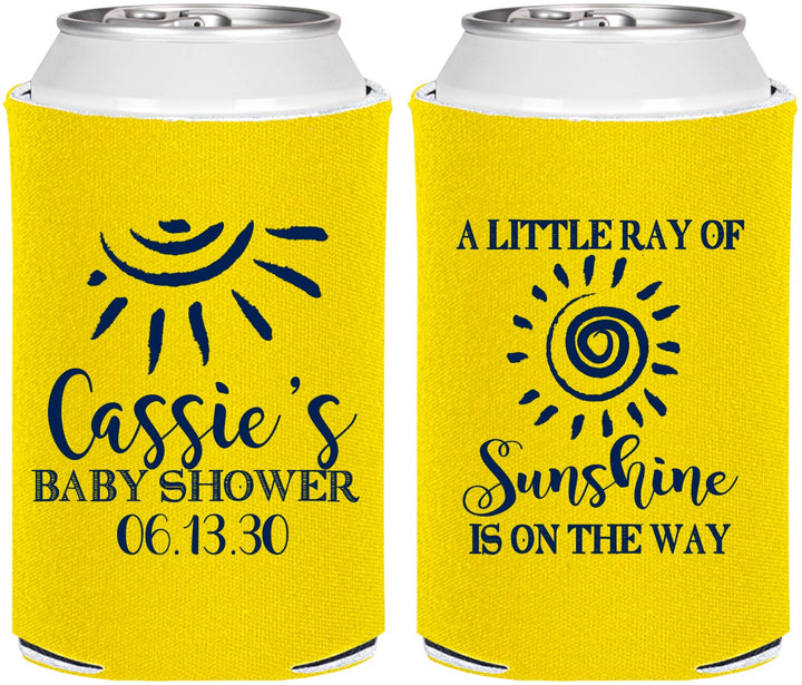 Personalized Baby Shower Can Coolers - Sunshine | 90179