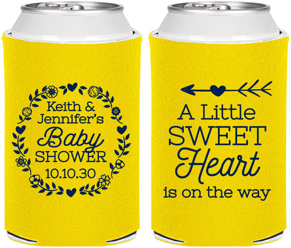 Personalized Baby Shower Can Coolers - Little Sweet Heart | 90195