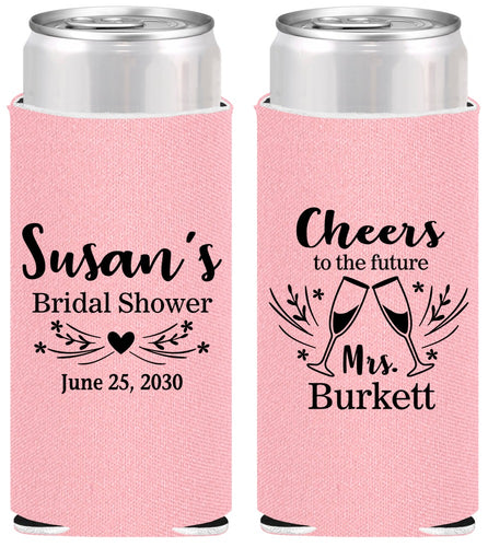 Personalized Bridal Shower Slim Can Coolers - Future Mrs | 100005