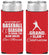 Personalized Bar Mitzvah Slim Can Coolers - 13th Birthday Baseball | 110004