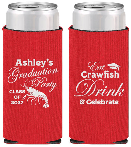 Personalized Graduation Slim Can Coolers - Class Of 2027 Crawfish Boil | 130000