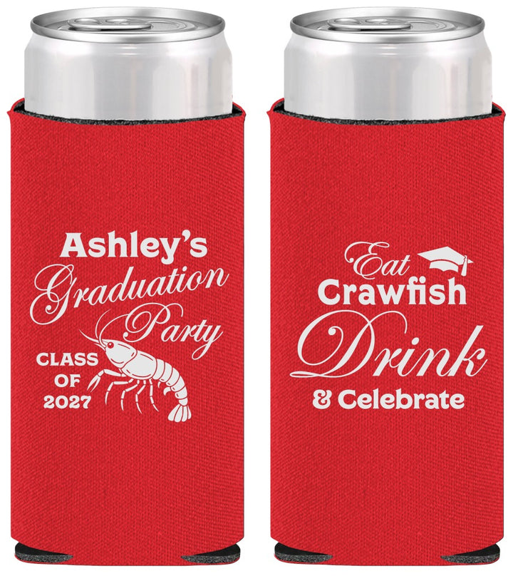 Personalized Graduation Slim Can Coolers - Class Of 2027 Crawfish Boil | 130000