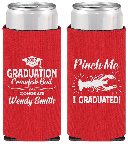 Personalized Graduation Slim Can Coolers - Class Of 2027 Crawfish Boil | 130001