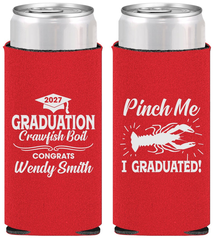 Personalized Graduation Slim Can Coolers - Class Of 2027 Crawfish Boil | 130001