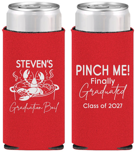 Personalized Graduation Slim Can Coolers - Class Of 2027 Crawfish Boil | 130004