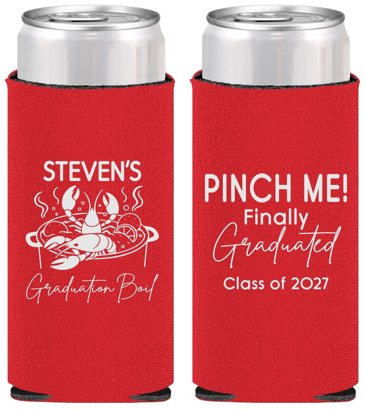 Personalized Graduation Slim Can Coolers - Class Of 2027 Crawfish Boil | 130004