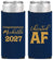 Personalized Graduation Slim Can Coolers - Class Of 2027 Educated Af | 130018