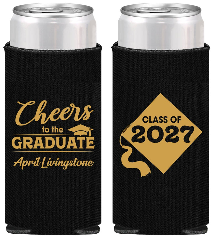Personalized Graduation Slim Can Coolers - Class Of 2027 Tassel Hassel | 130033
