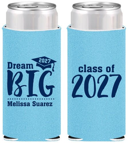 Personalized Graduation Slim Can Coolers - Class Of 2027 Dream Big | 130038