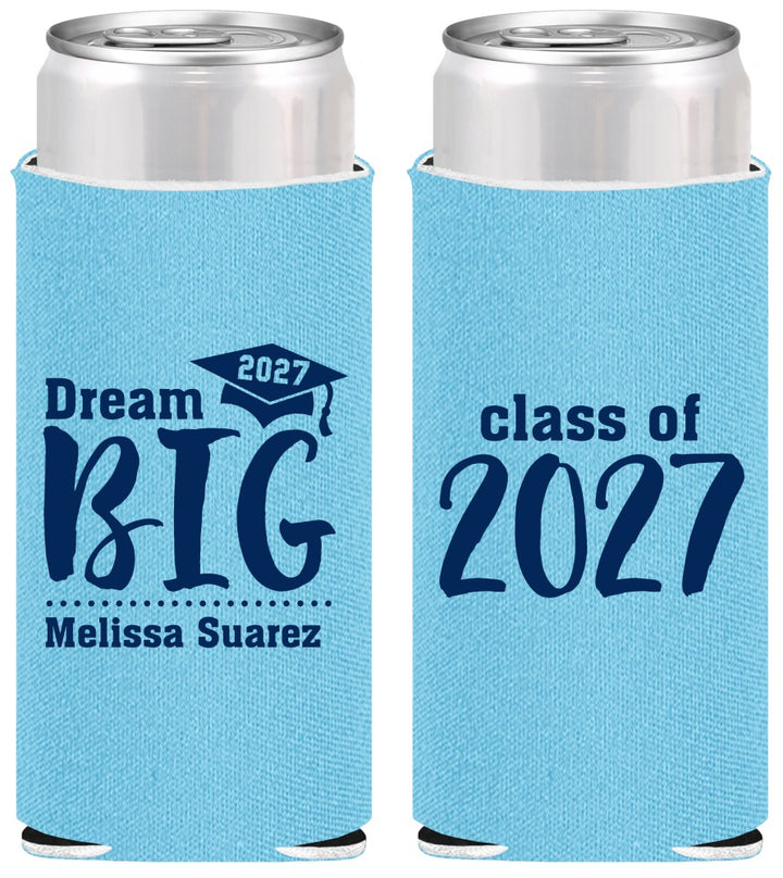 Personalized Graduation Slim Can Coolers - Class Of 2027 Dream Big | 130038