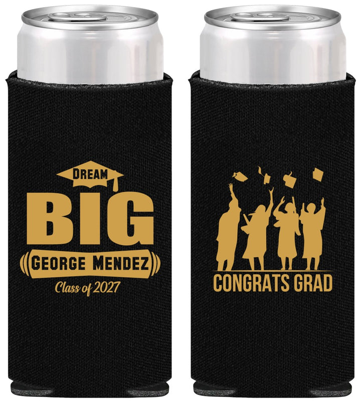 Personalized Graduation Slim Can Coolers - Class Of 2027 Dream Big | 130039