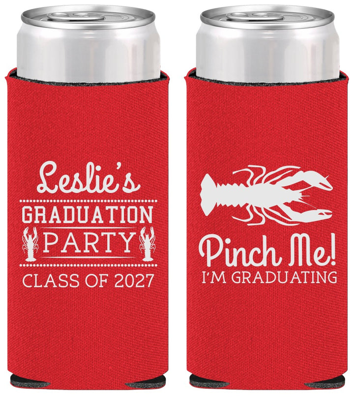 Personalized Graduation Slim Can Coolers - Class Of 2027 Crawfish Boil | 130042