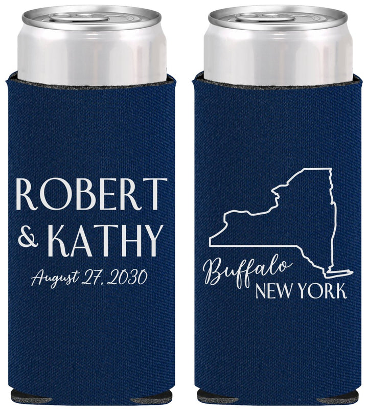 Personalized Wedding Slim Can Coolers - New York | 131