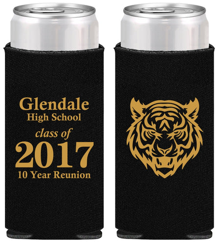 Personalized Class Reunion Slim Can Coolers - Class Of 2017 10 Year | 140000