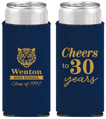 Personalized Class Reunion Slim Can Coolers - Class Of 1997 30 Year | 140002