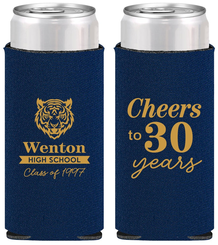 Personalized Class Reunion Slim Can Coolers - Class Of 1997 30 Year | 140002
