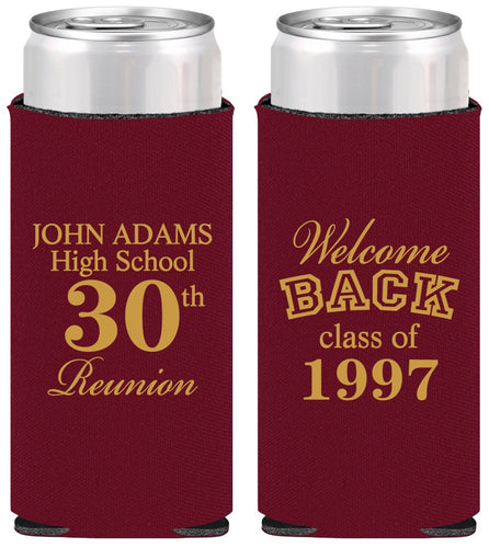 Personalized Class Reunion Slim Can Coolers - Class Of 1997 30 Year | 140007