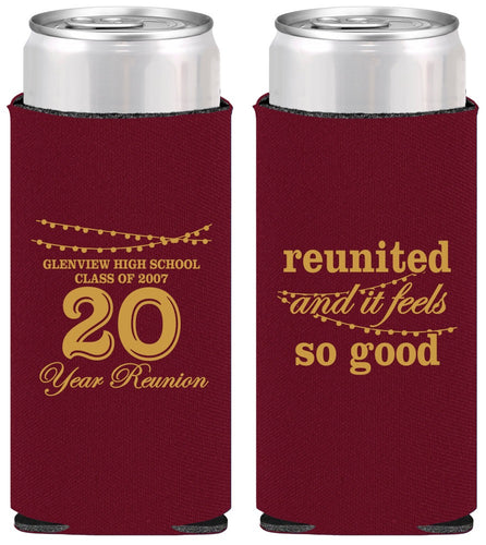 Personalized Class Reunion Slim Can Coolers - Class Of 2007 20 Year | 140011