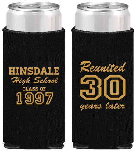 Personalized Class Reunion Slim Can Coolers - Class Of 1997 30 Year | 140012
