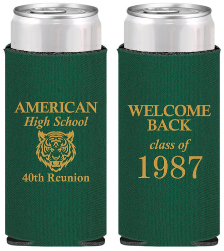 Personalized Class Reunion Slim Can Coolers - Class Of 1987 40 Year | 140013