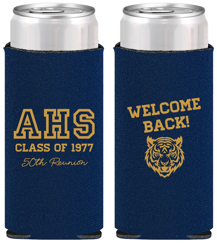 Personalized Class Reunion Slim Can Coolers - Class Of 1977 50 Year | 140014
