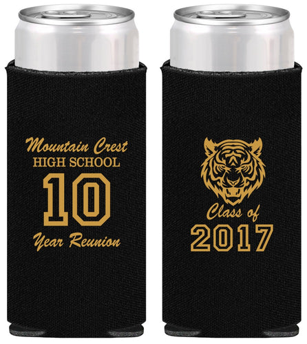 Personalized Class Reunion Slim Can Coolers - Class Of 2017 10 Year | 140020