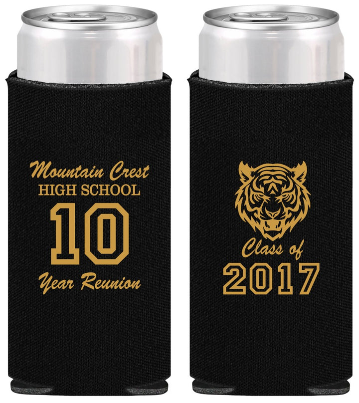 Personalized Class Reunion Slim Can Coolers - Class Of 2017 10 Year | 140020