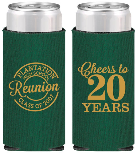 Personalized Class Reunion Slim Can Coolers - Class Of 2007 20 Year | 140021