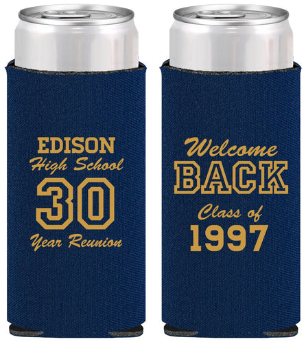 Personalized Class Reunion Slim Can Coolers - Class Of 1997 30 Year | 140022