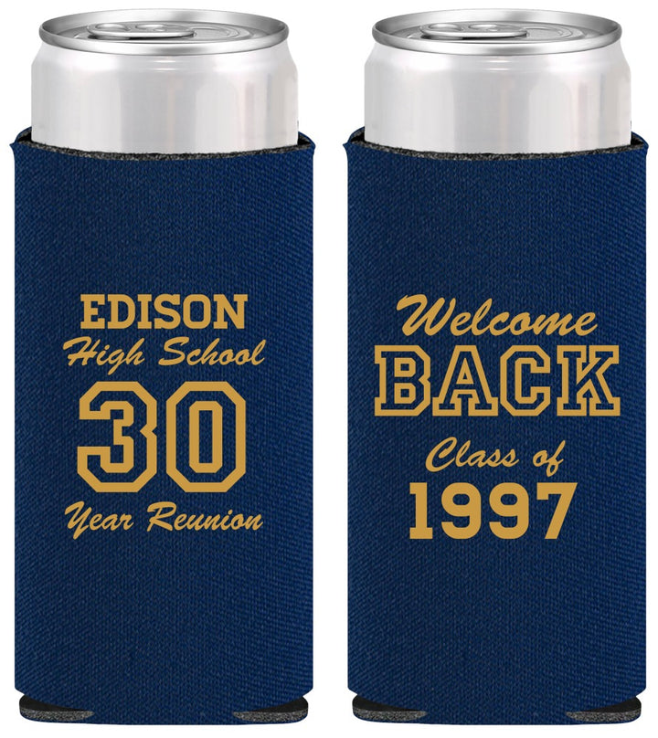 Personalized Class Reunion Slim Can Coolers - Class Of 1997 30 Year | 140022