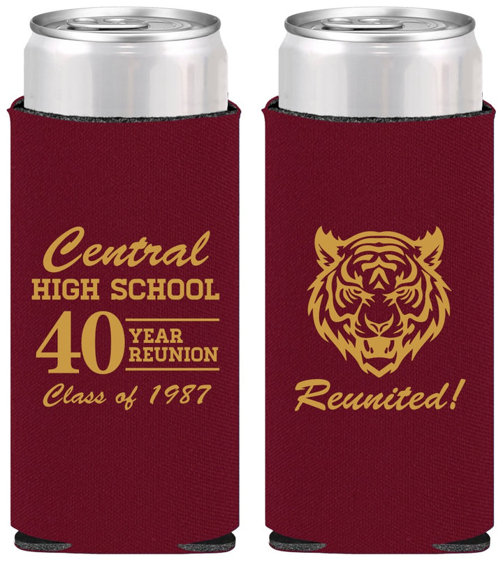 Personalized Class Reunion Slim Can Coolers - Class Of 1987 40 Year | 140023